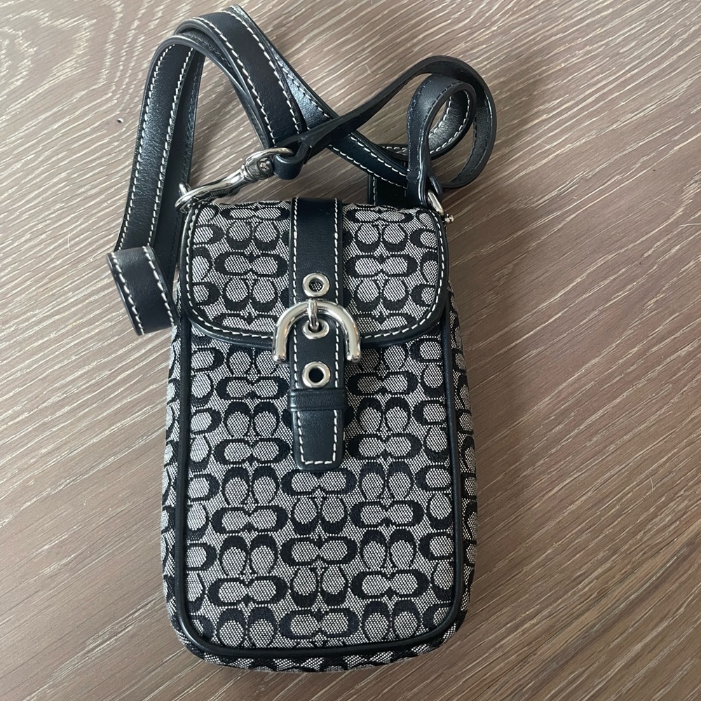 Coach signature mini phone or camera purse